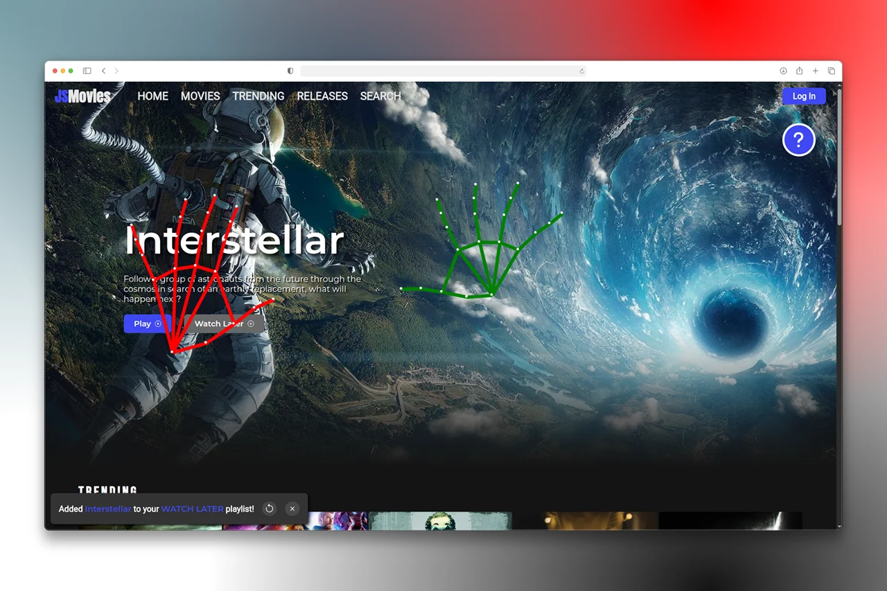 JSMovies Gesture Controller - Imagem 1
